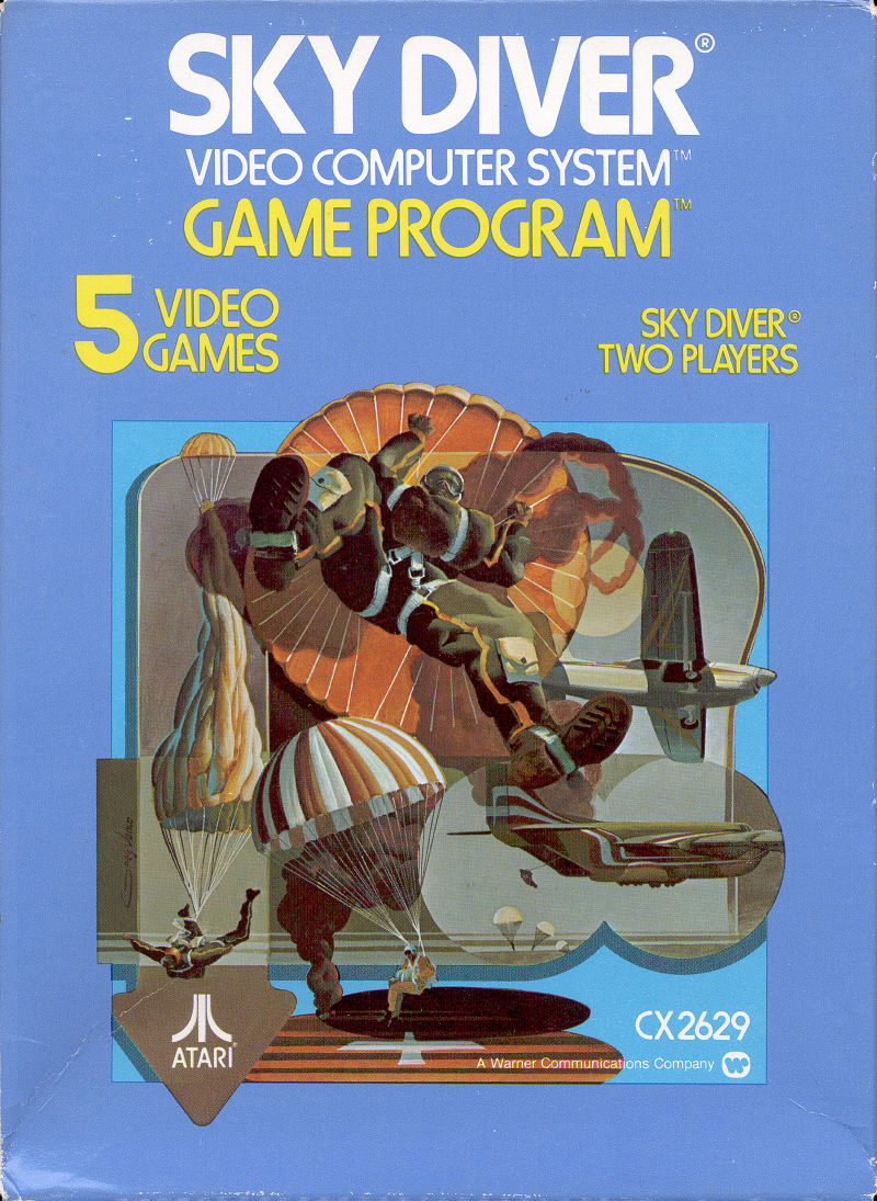 Sky Diver [Text Label] box art for Atari 2600